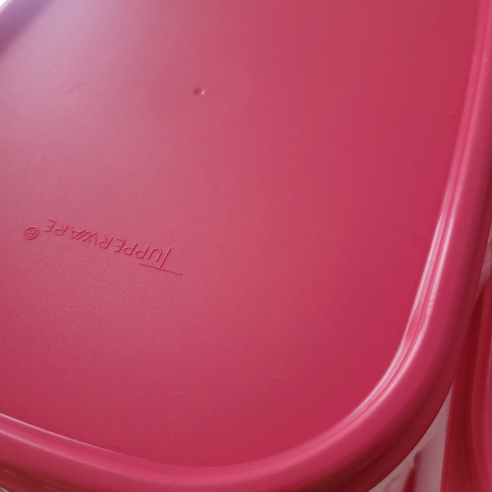 **RARE**HARD TO FIND***HOT PINK**TUPPERWARE Modular Mates Mini Rectangle Set - Picture 3 of 5
